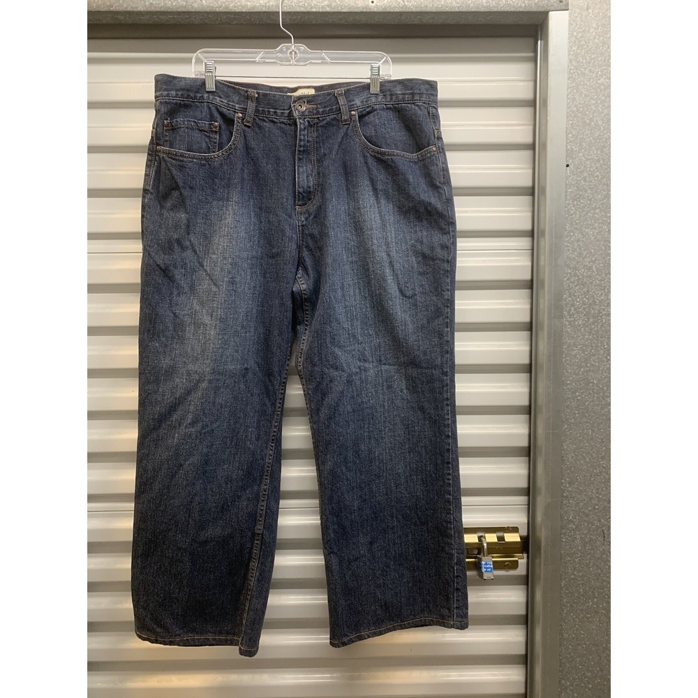 Anchor Blue Jeans Men's 38x28 Blue Denim Pants Baggy Loose Skater Vintage Y2K